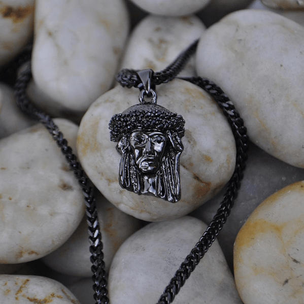 Micro Jesus Piece Necklace & Franco Chain