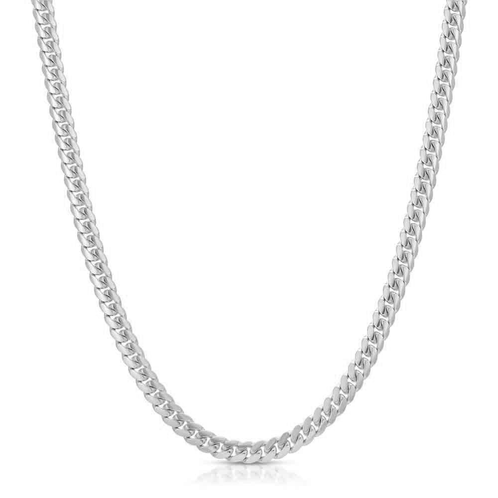 Silver Cuban Link Chain (4mm) .925 Sterling Silver