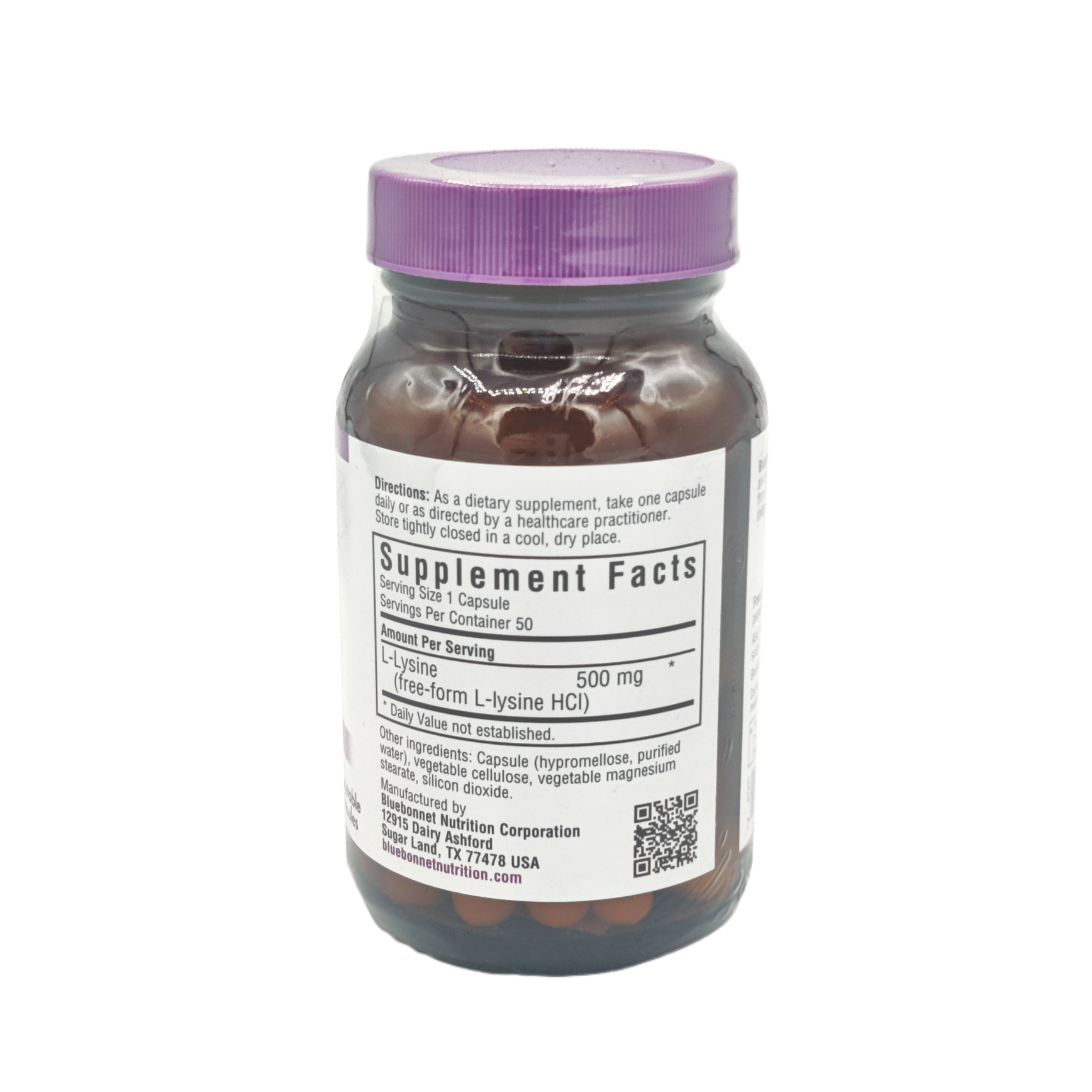 L-Lysine 500 mg - Bluebonnet