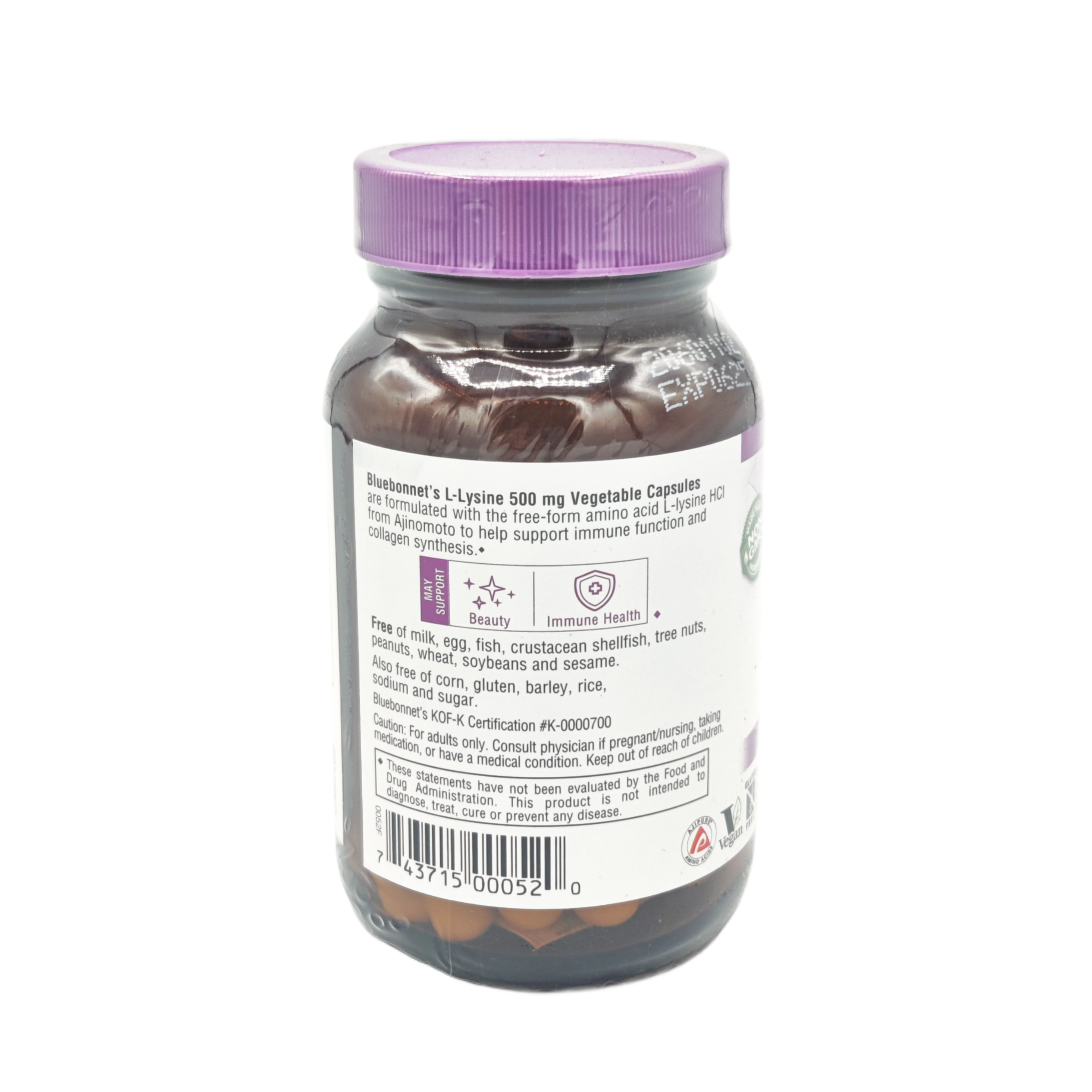 L-Lysine 500 mg - Bluebonnet