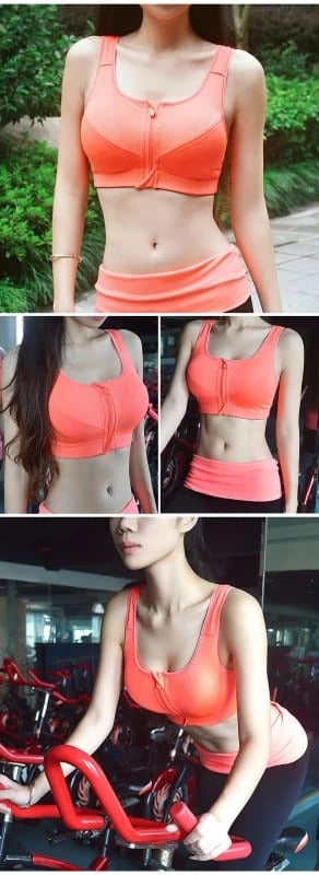 Kleingo Female Sports Bra 4th Degree Front Zipper Adjustable