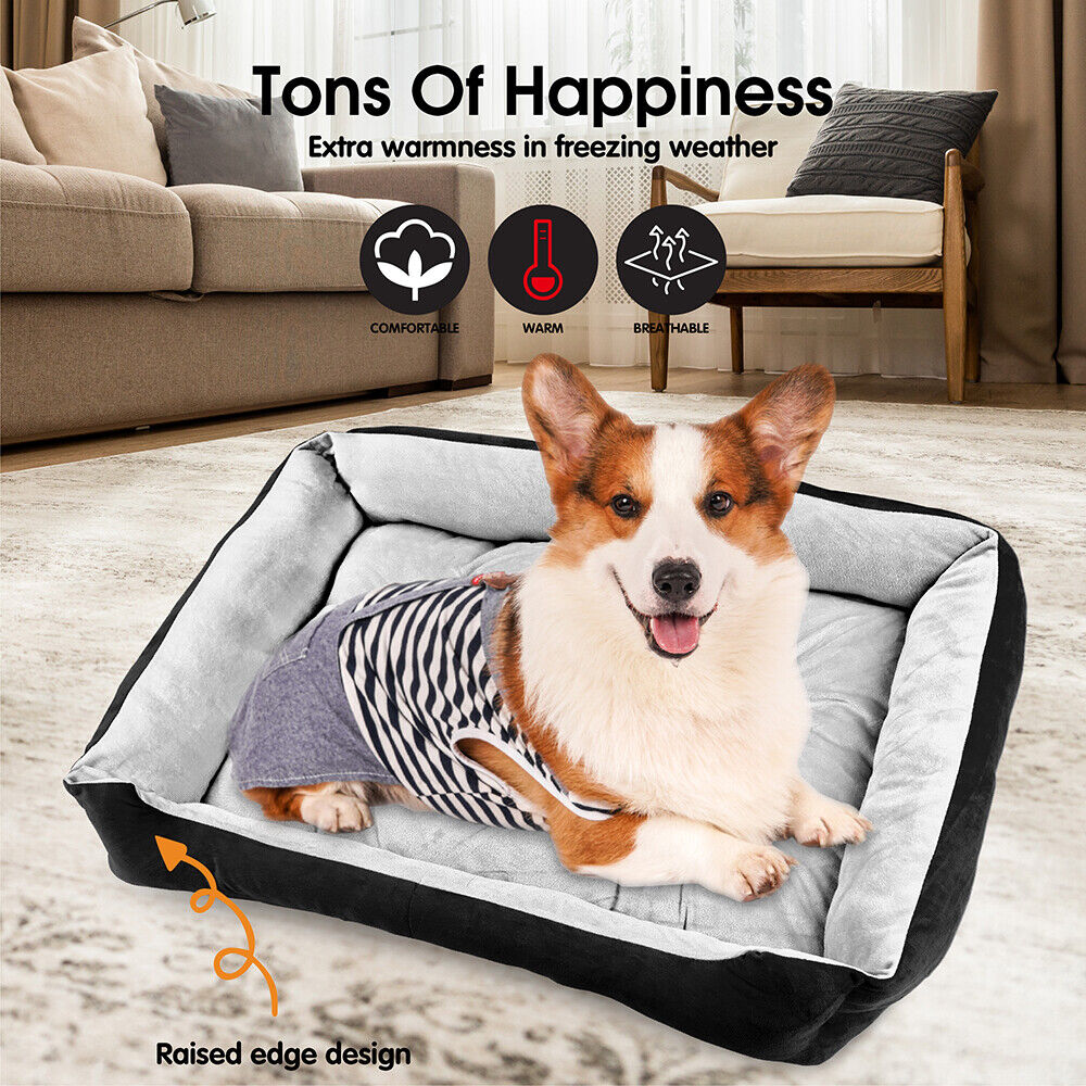 Dog Bed Pet Cat Calming Floor Mat Sleeping Cave Washable Extra Large