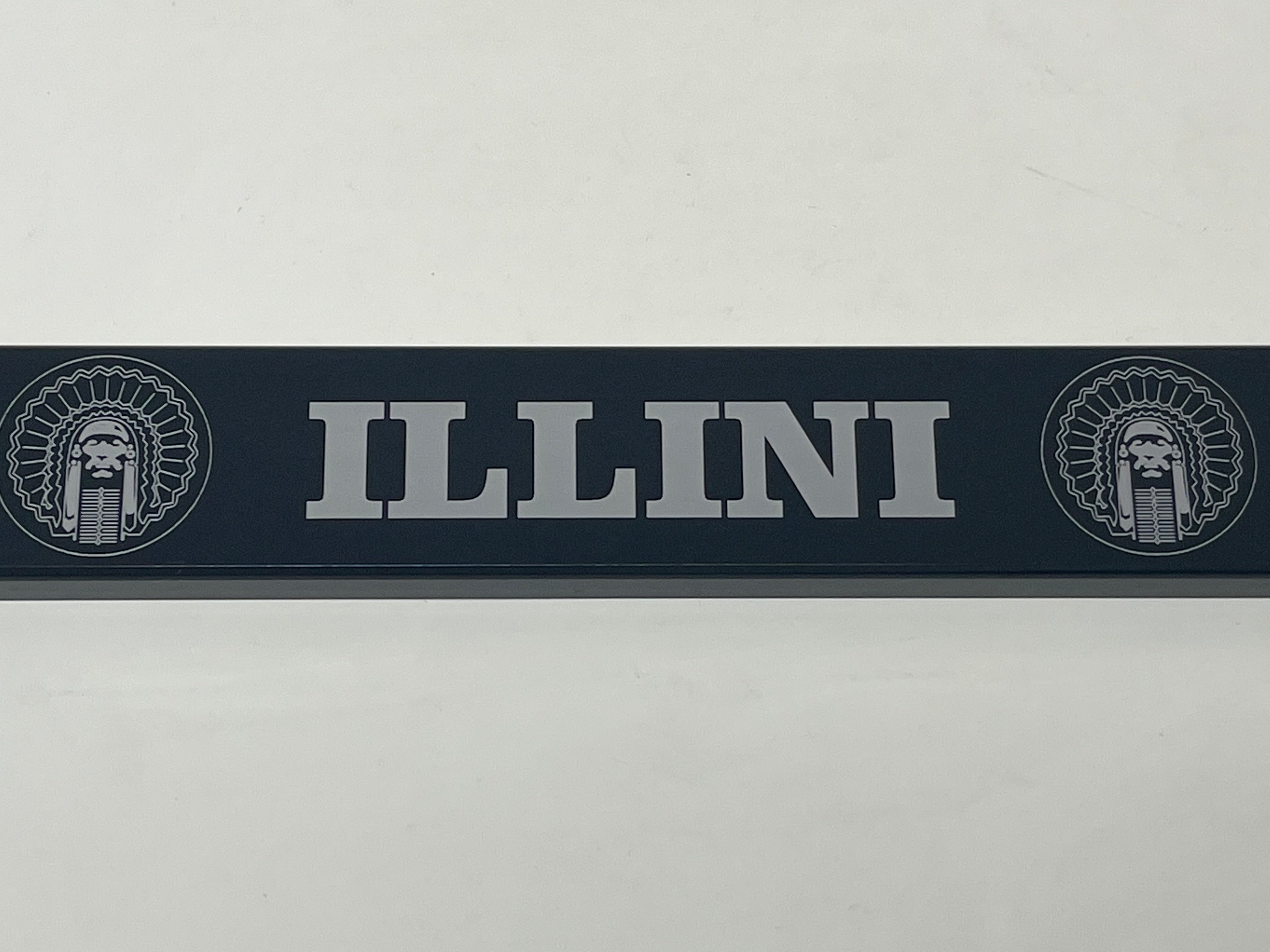 Illini Chief Aluminum License Plate Frame