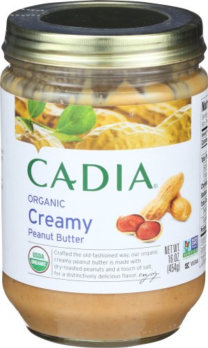 Cadia Peanut Butter Creamy Organic, 16 oz Jar