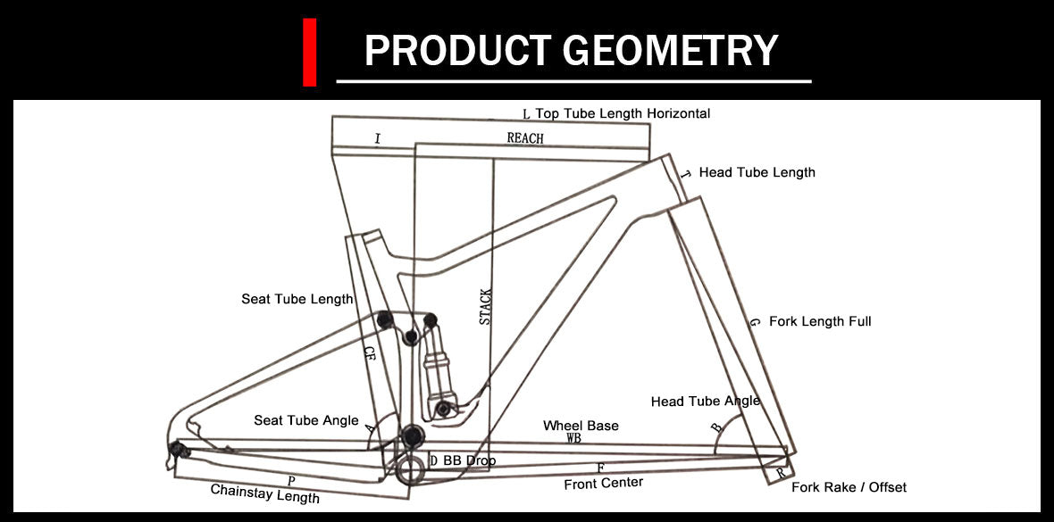 29er full suspension carbon mountain bike frame MFM100 parameter