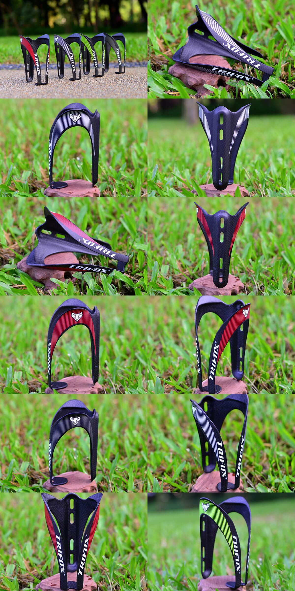 Trifox Bike Carbon Water Bottle Cage Thick Version CBC100 Real Shot