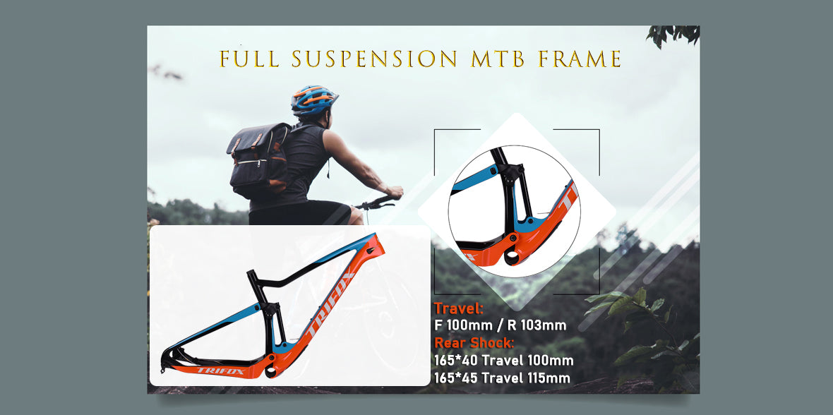 Full Suspension Carbon Mountain Bike Frame MFM100 Features