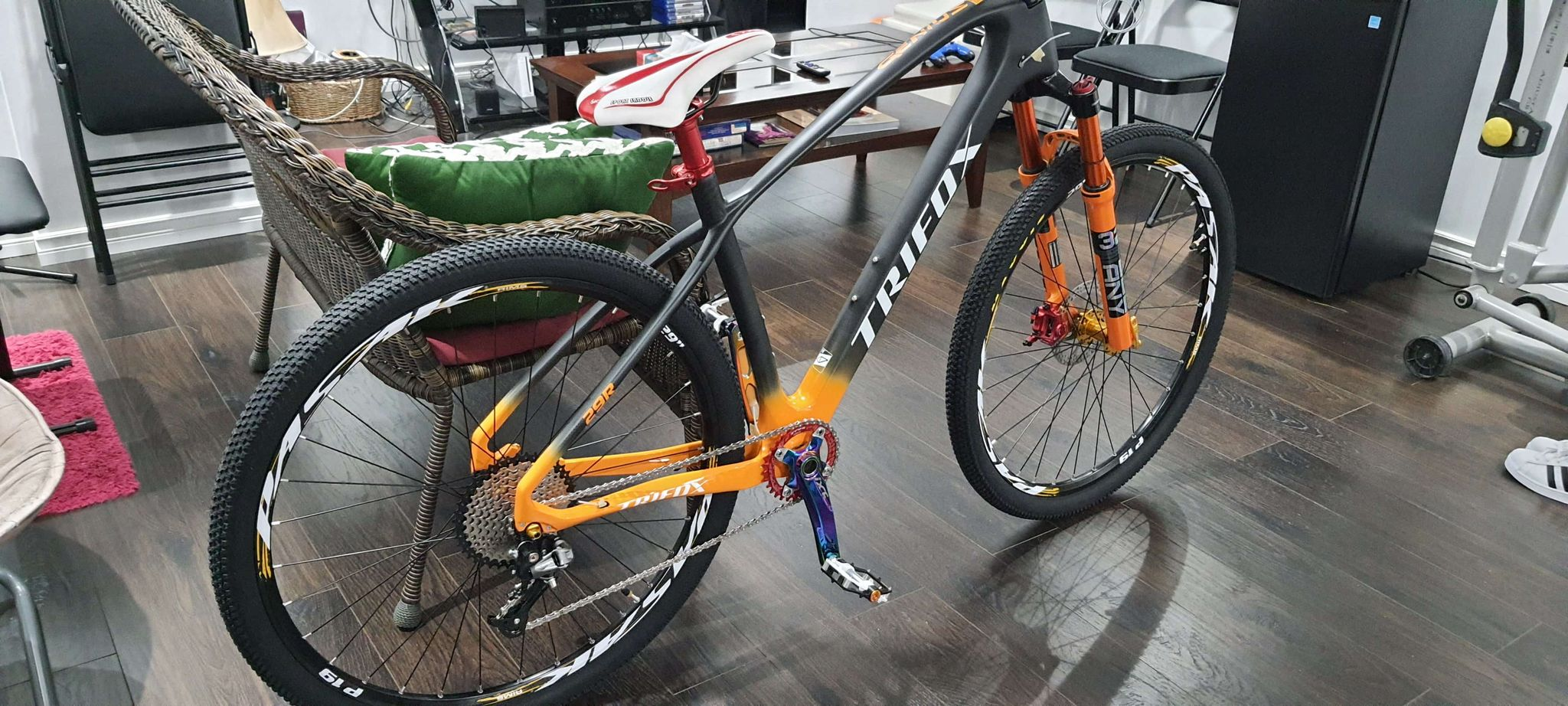 New Orange Trifox Carbon Fiber Mountain Bike Frame Hardtail MFM200