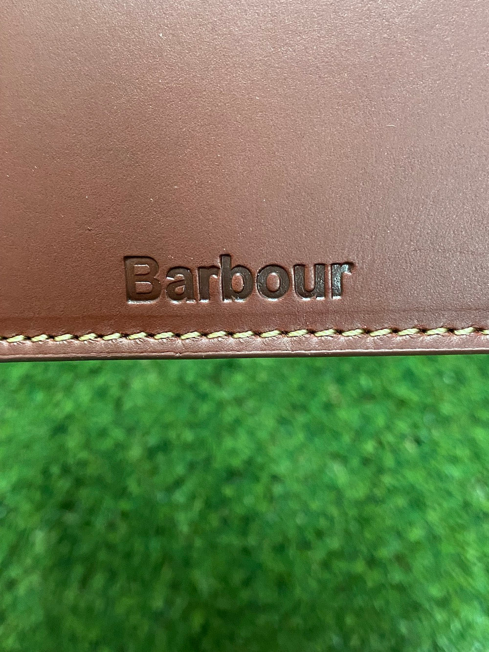 Barbour Hadleigh Leather Billfold Wallet - Chest nut