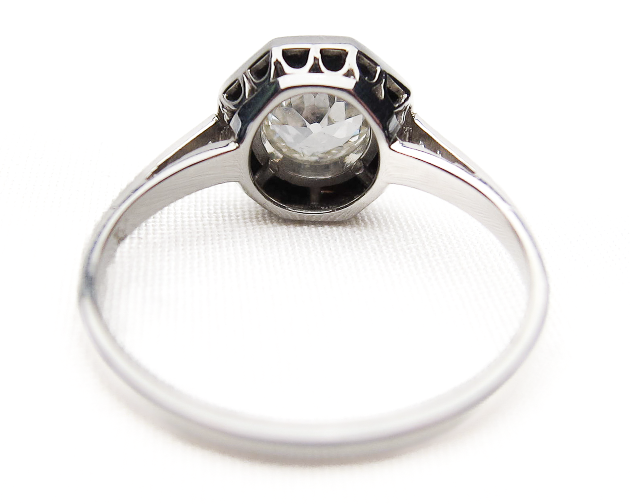 Art Deco Hexagonal Onyx Diamond Ring