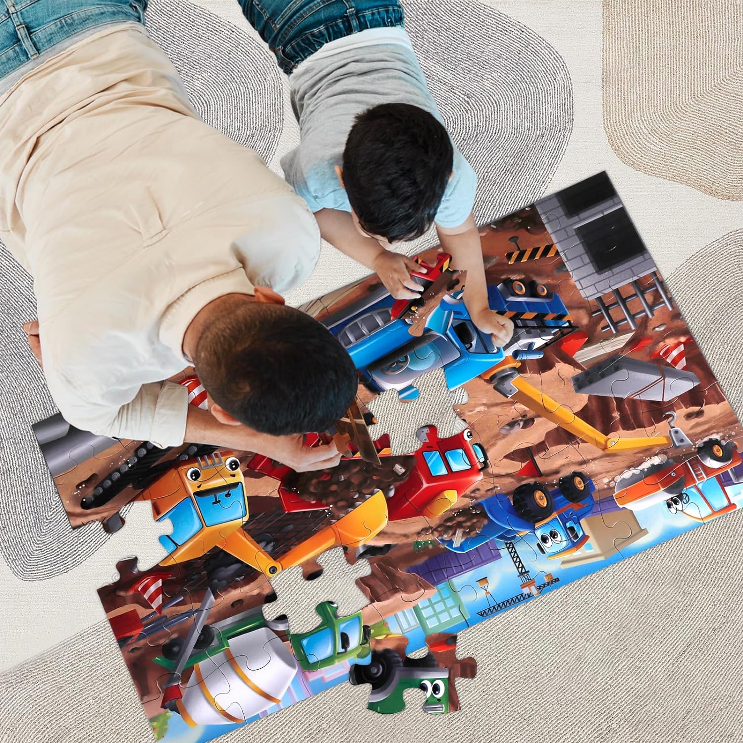 Giant Construction Site Floor Kids Puzzle