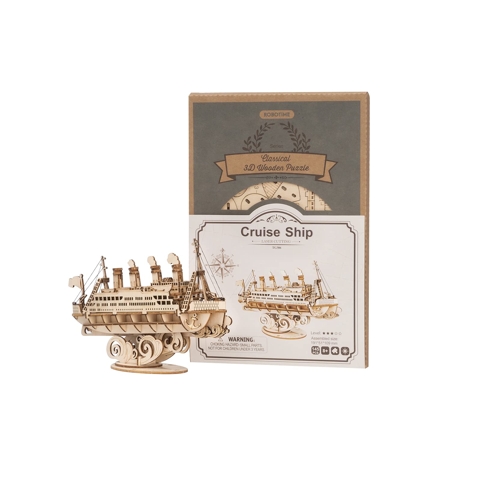 Wooden Cruise Ship DIY Model Puzzle