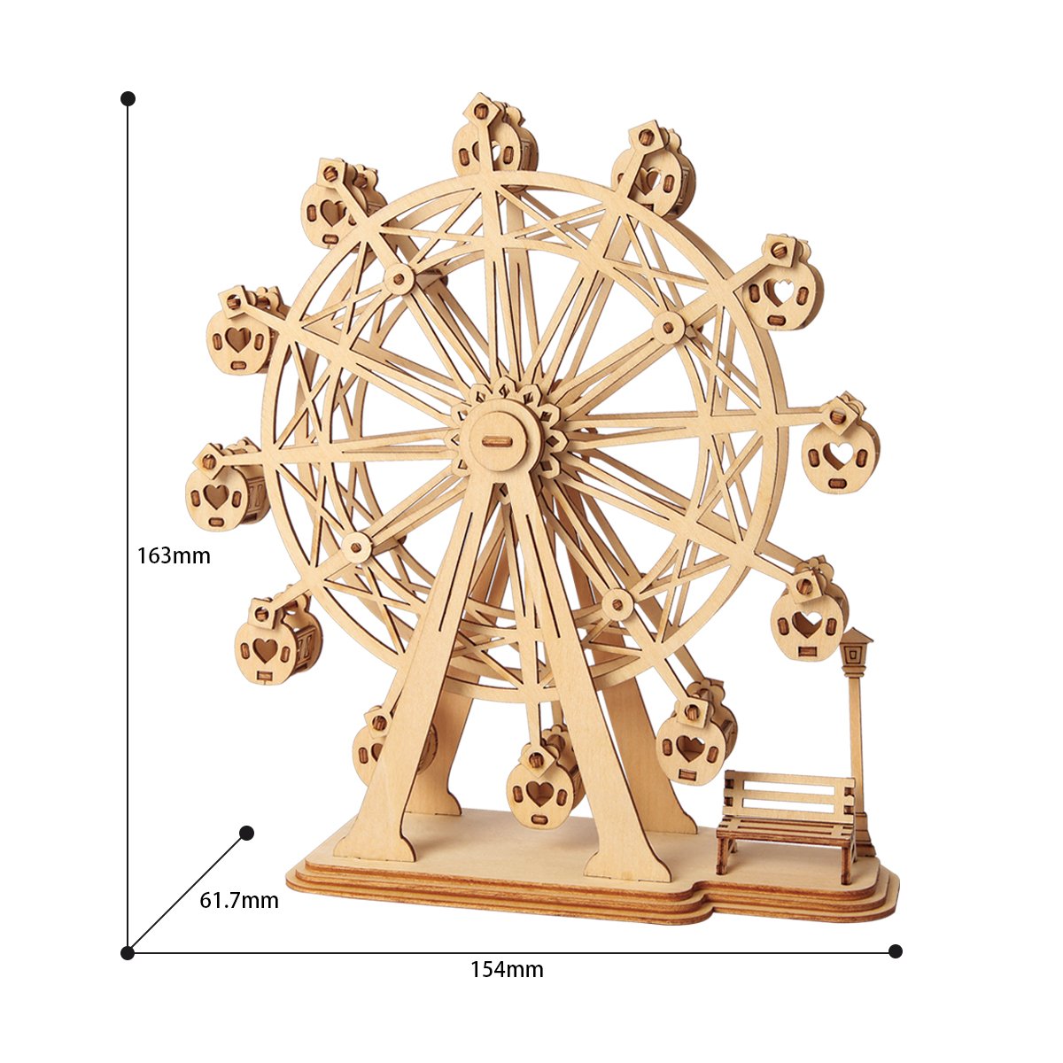 Wooden Ferris Wheel DIY Model Puzzle