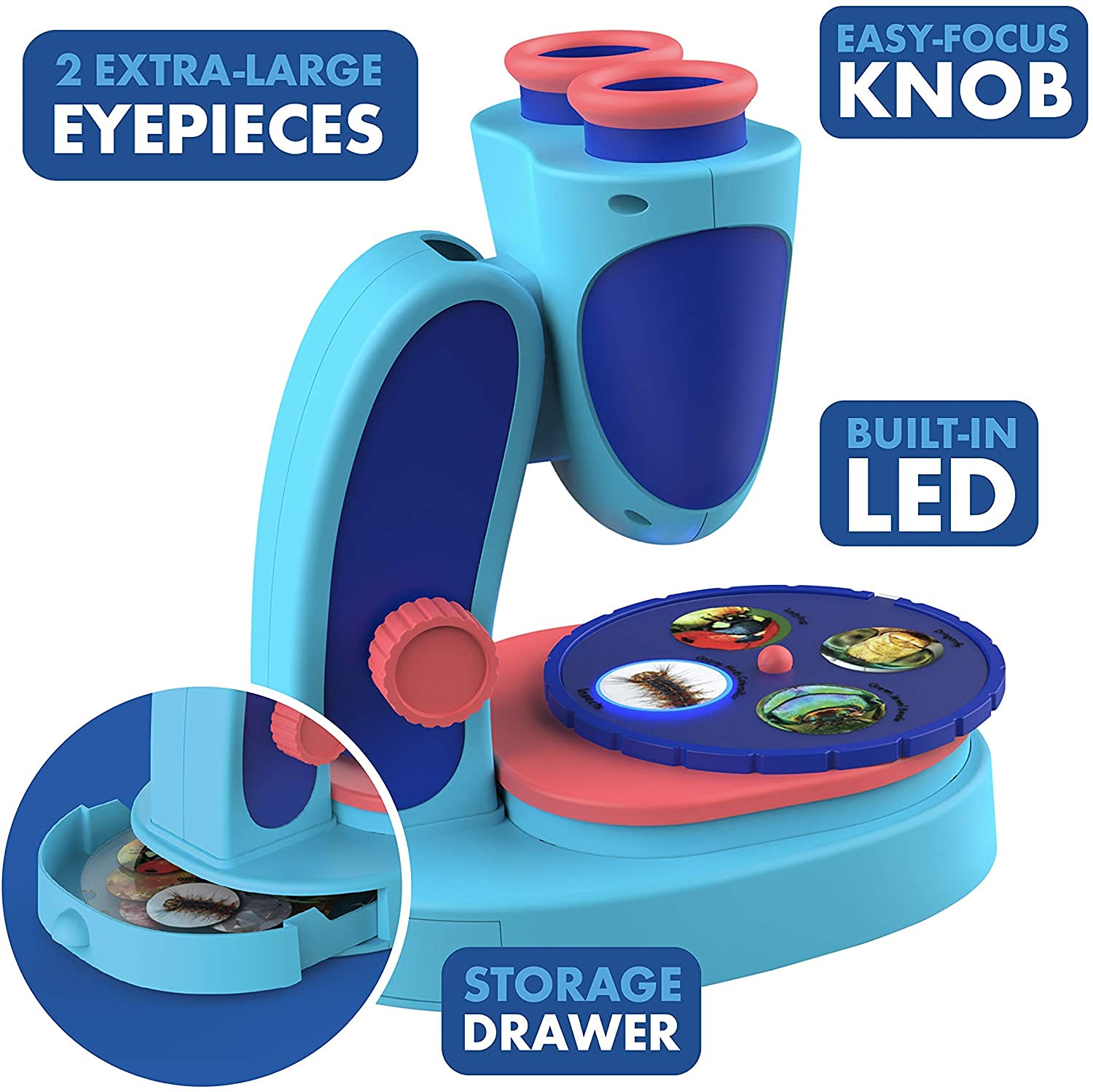 Micro Marvels - STEM Kids Microscope Toy for Explorers, Ages 5+ Perfect Gift for Inquisitive Boys & Girls
