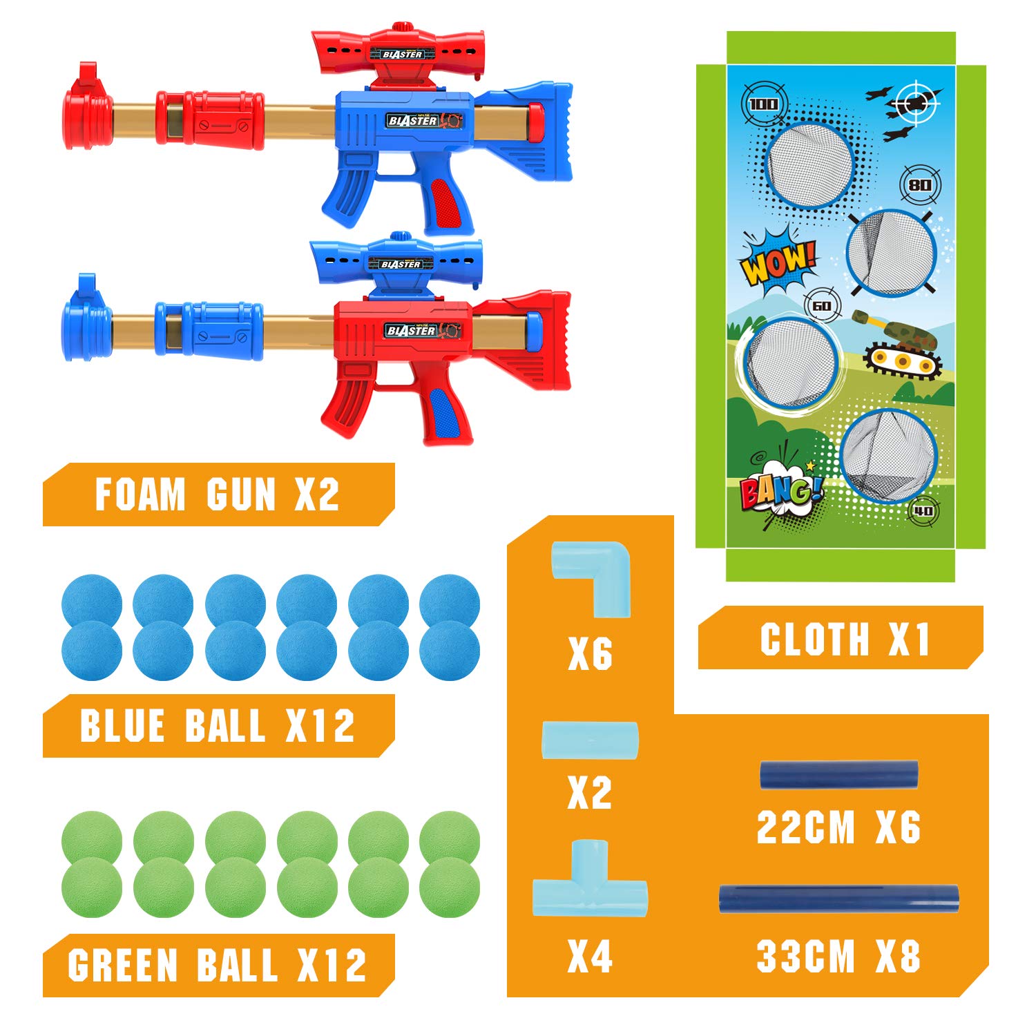 Family Foam Shooting Game Toy, Nerf Toys Compatible
