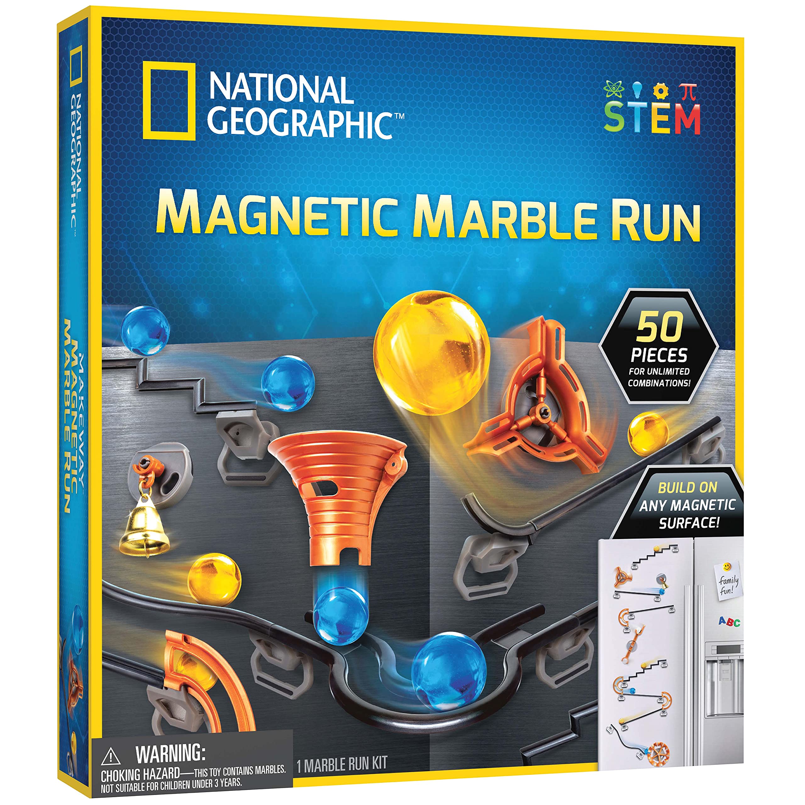 The Magnetic Marble Run - 50 Piece STEM Building Set