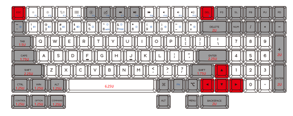 Epomaker GK96S Keycaps Layout Map