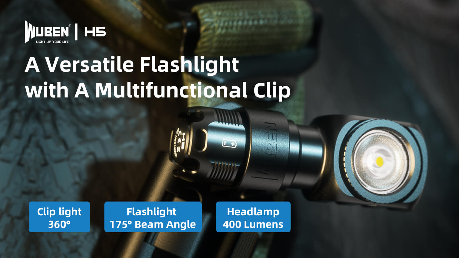 A Versatile Flashlight with A Multifunctional Clip