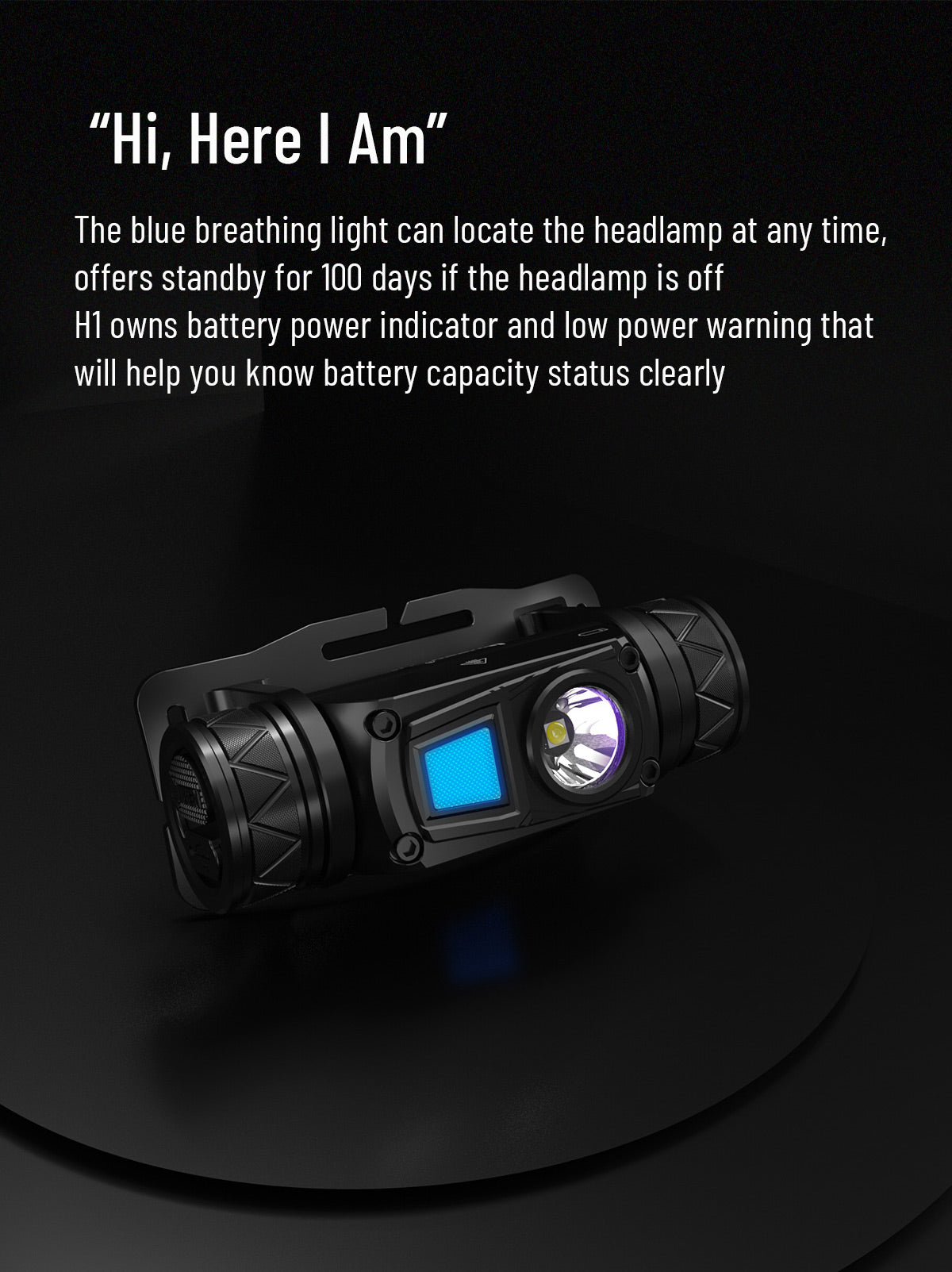 WUBEN H1 LED Headlamp Super Bright 1200 Lumens 18650 Battery USB Rechargeable IP68 Waterproof Portable Headlamp