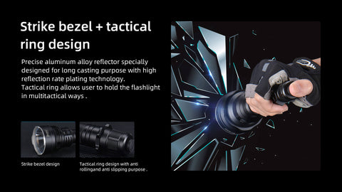 Strike bezel + tactical ring design