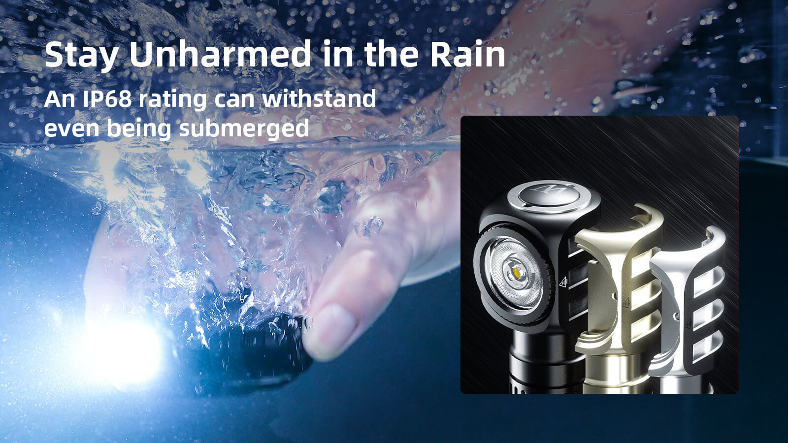Stay Unharmed in.the Rain. IP68 can withstand even being submerged