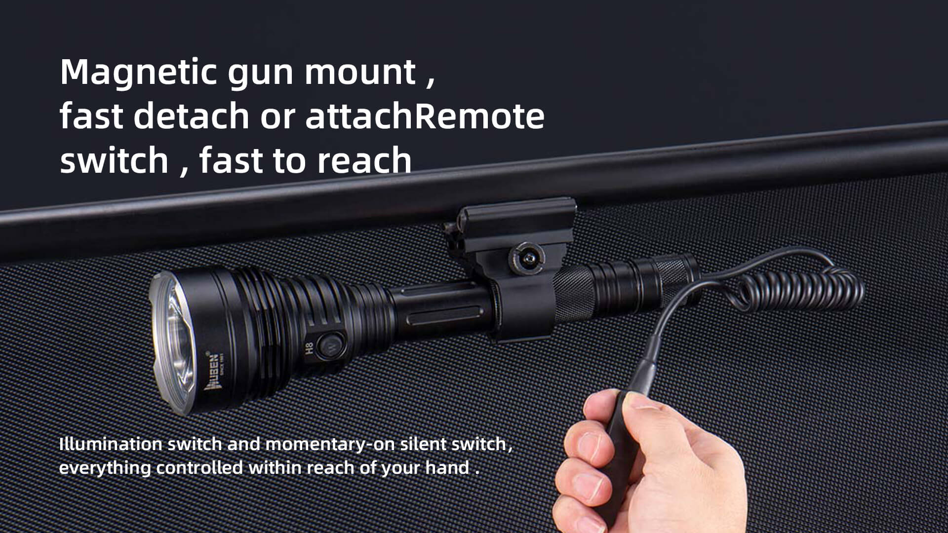 Magnetic gun mount fast to reach