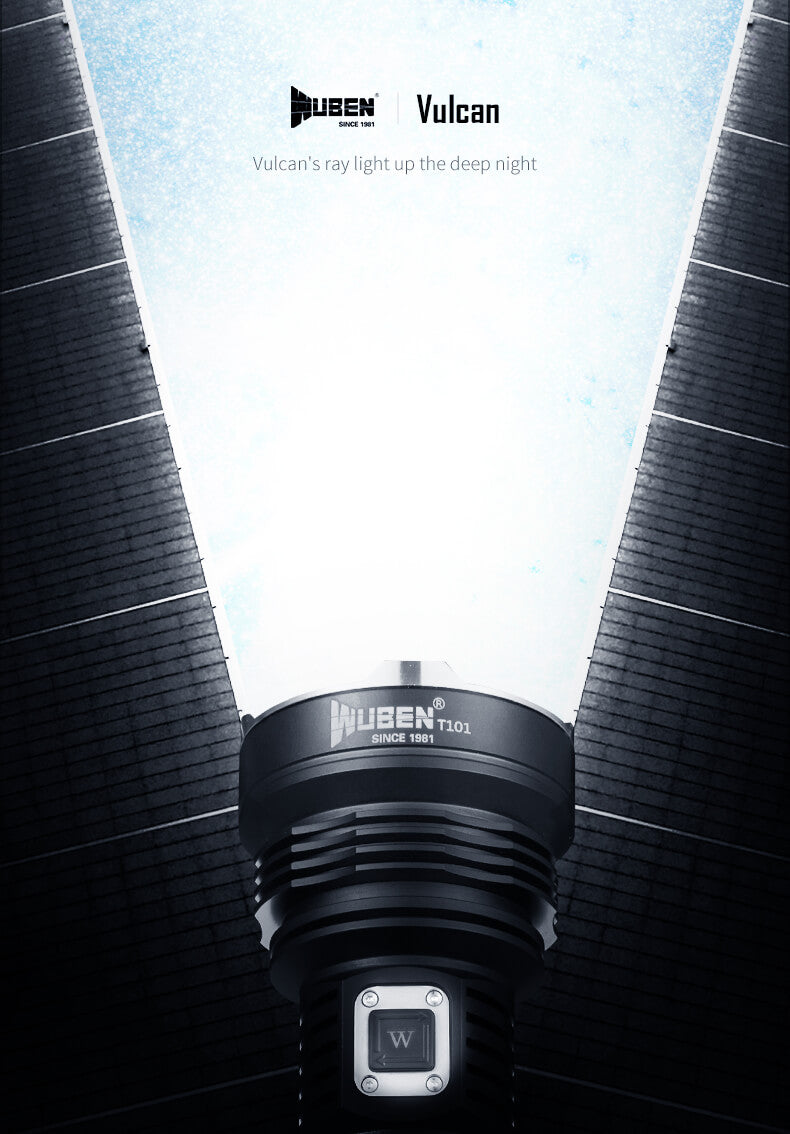 WUBEN T101Pro Flashlight 3500 Lumens Super Bright 500 Meters Beam Type-C Rechargeable Waterproof Searching Torch
