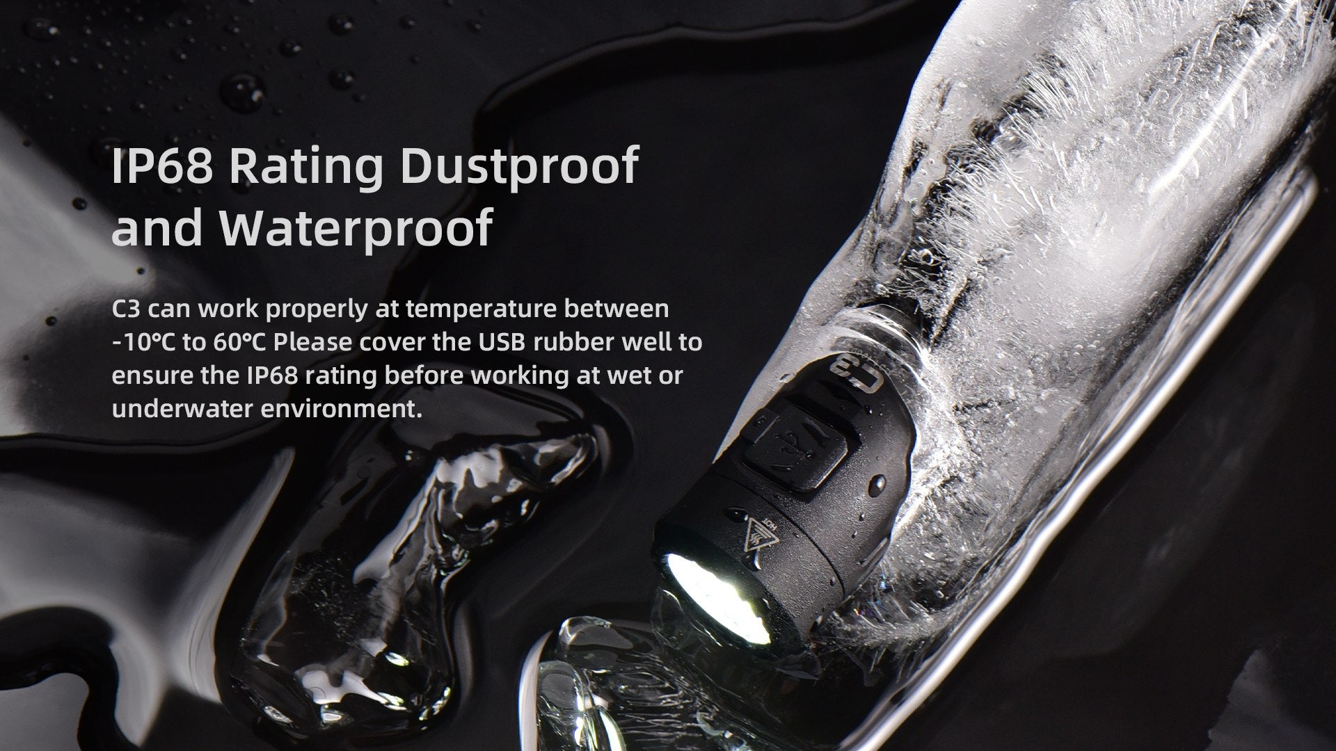 IP68 Dustproof and Waterproof