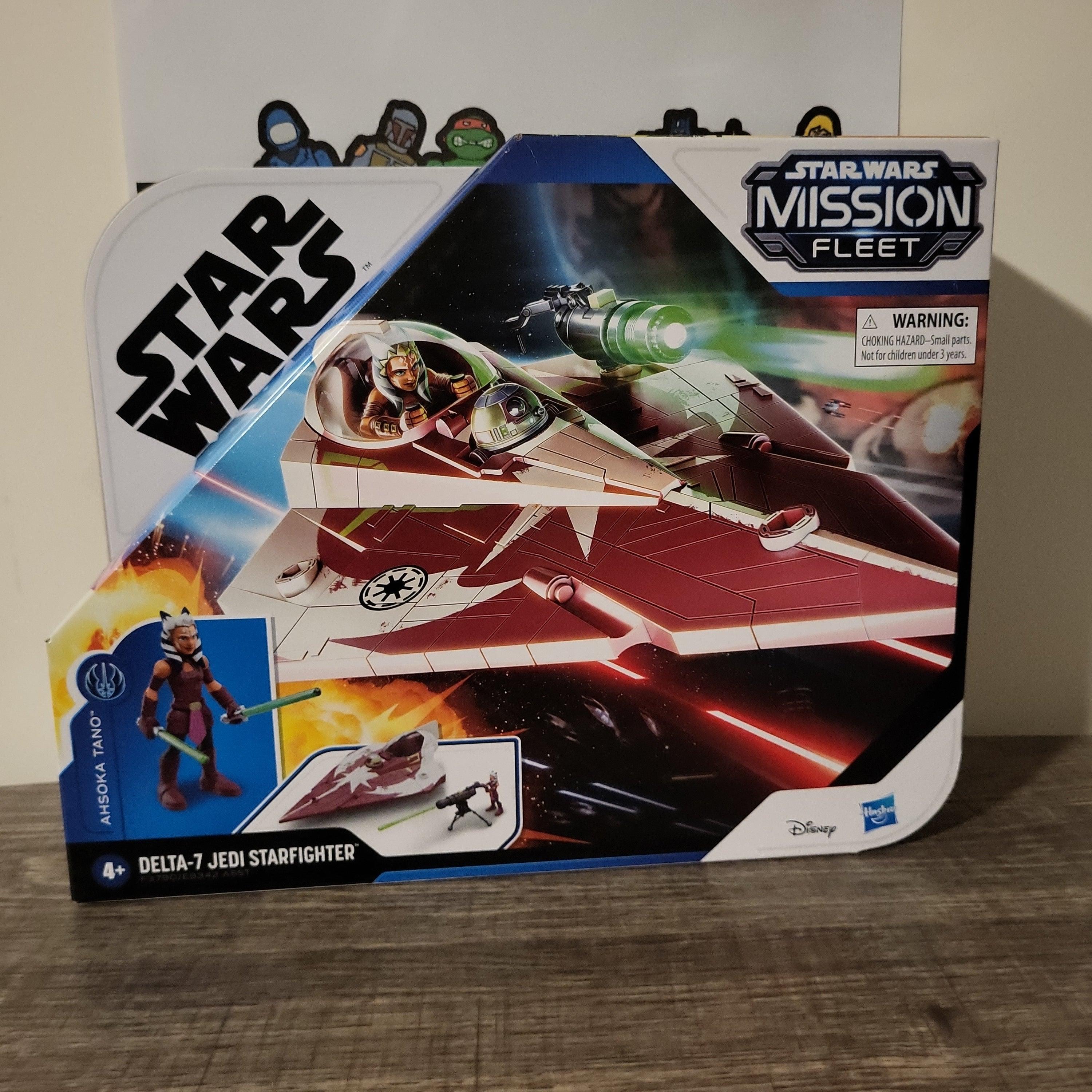 Hasbr Star Wars Mission Fleet- Delta 7 Jedi Strarfighter with Ahsoka Tano