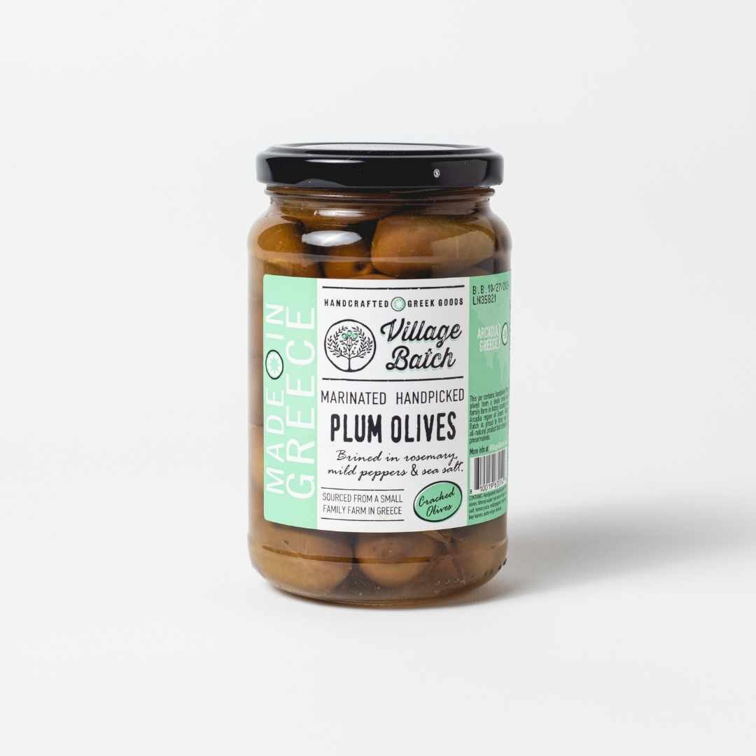 Marinated Cracked Plum Olives