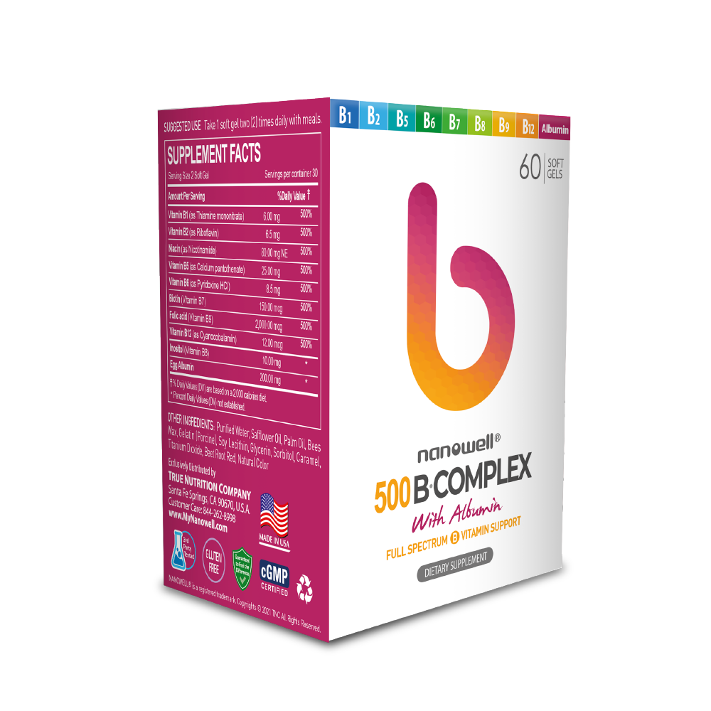 B Complex 500 with Albumin (60 Softgels)