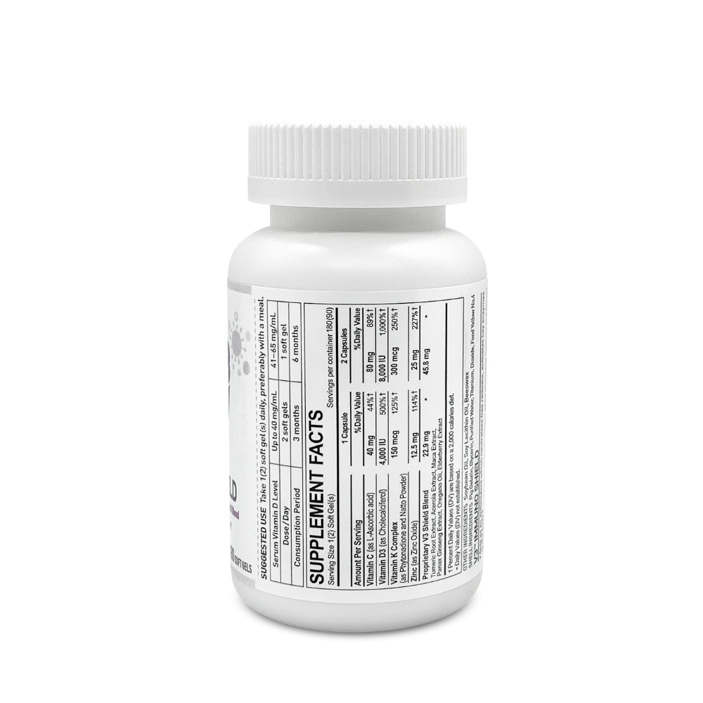 2 Bottles of V3 IMMUNO SHIELD (360 Softgels)