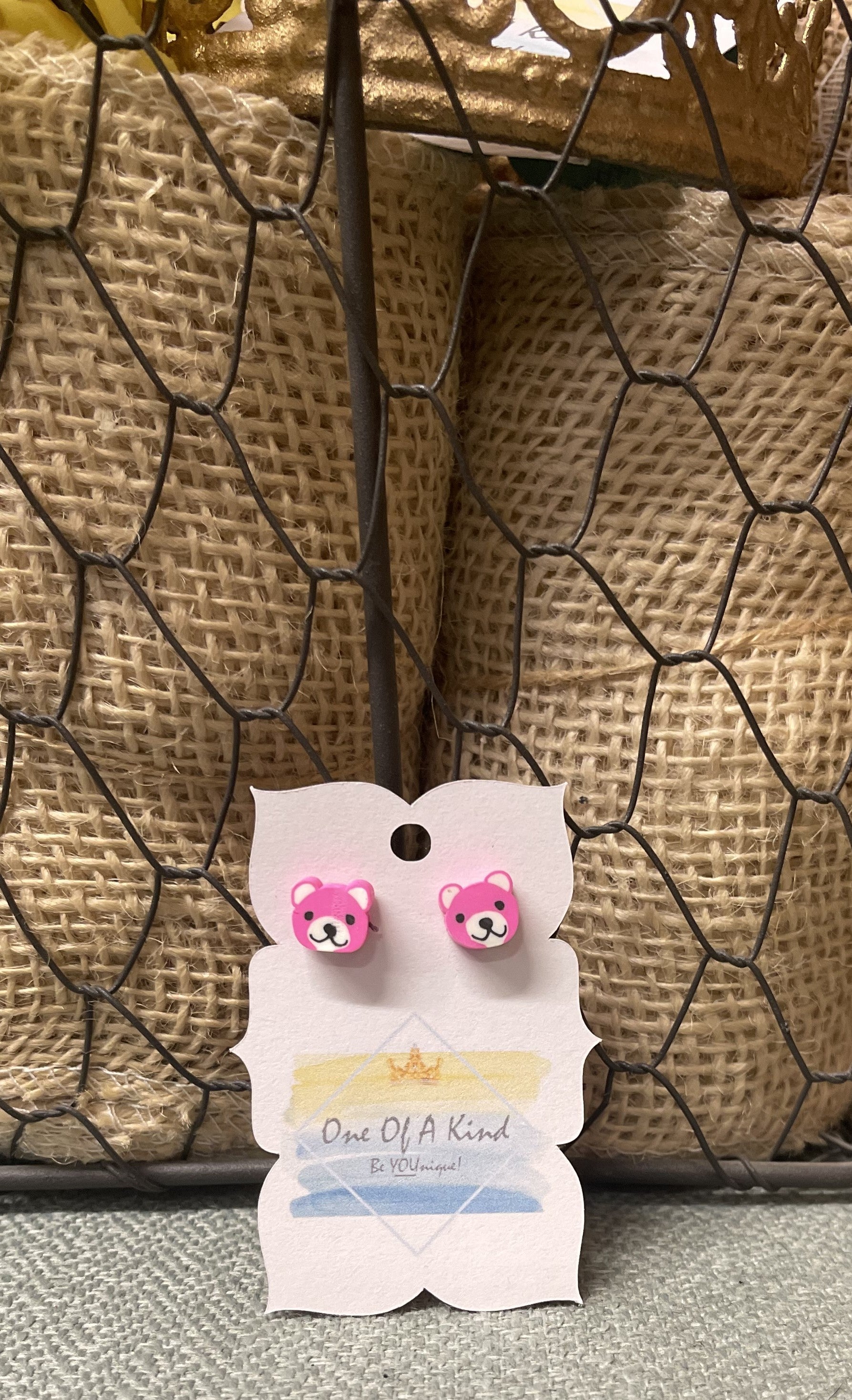 Small Panda Face Stud Earrings