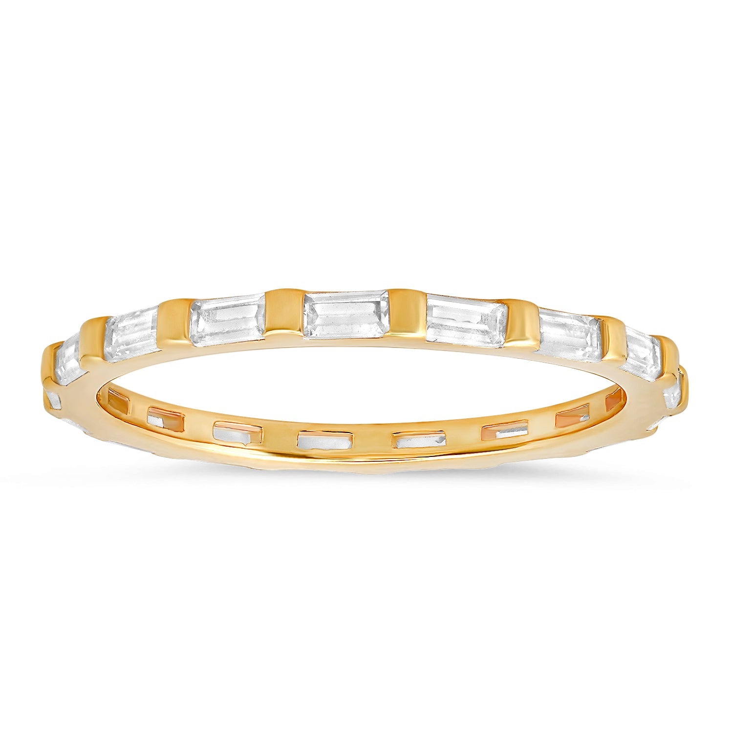 Baguette CZ Stackable Eternity Band Ring