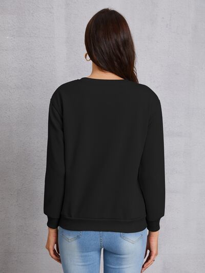 HOWDY Round Neck Dropped Shoulder Sweatshirt