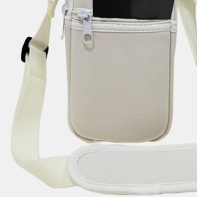 Insulated Tumbler Cup Sleeve With Adjustable Shoulder Strap