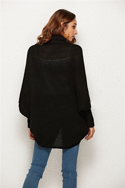 Open Front Batwing Sleeve Cardigan