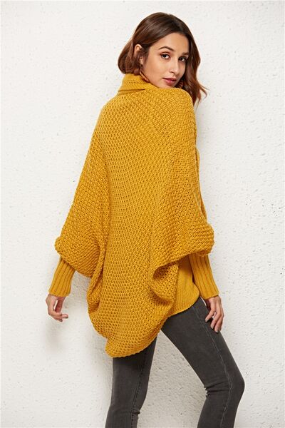 Open Front Batwing Sleeve Cardigan