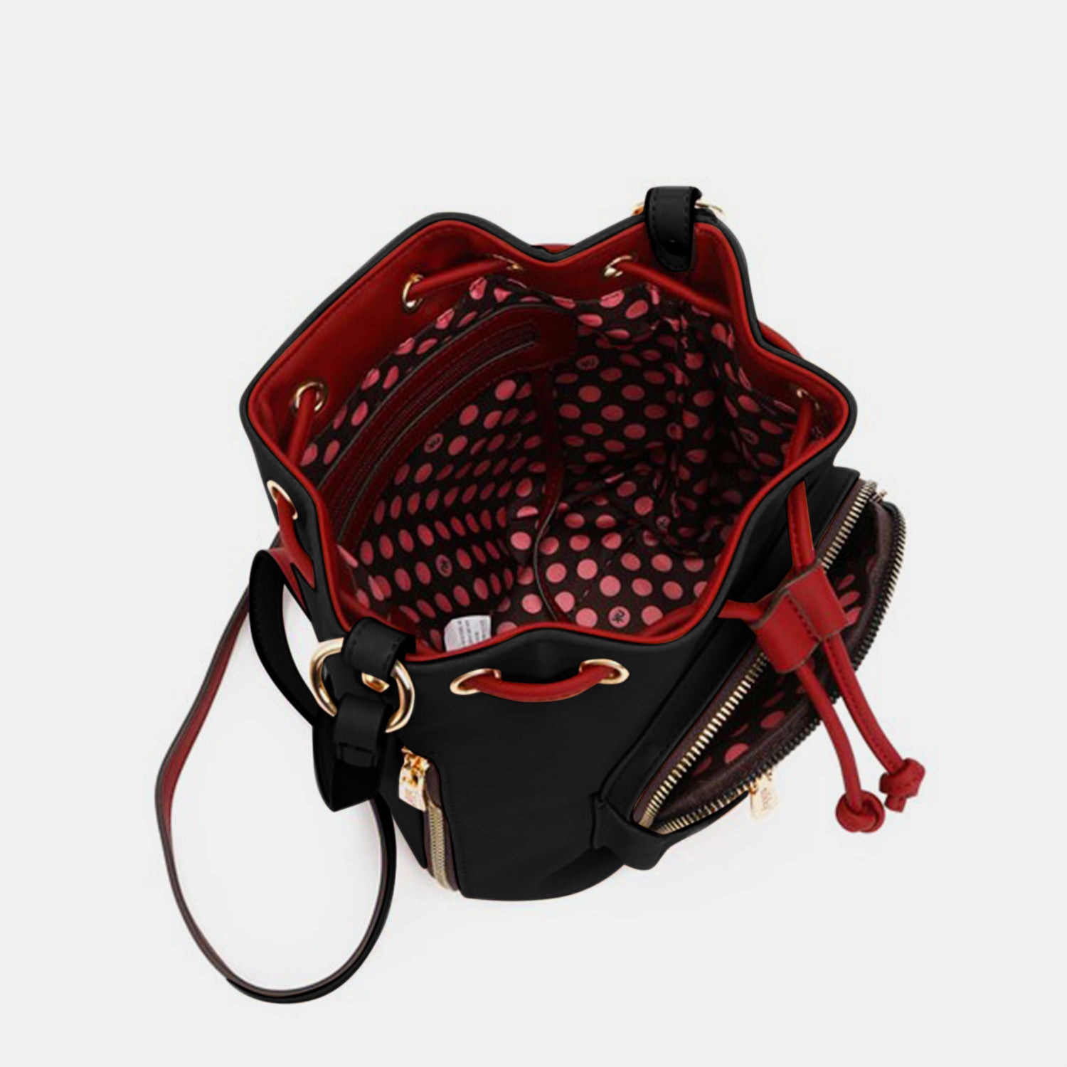 Nicole Lee USA Contrast Drawstring Bucket Bag