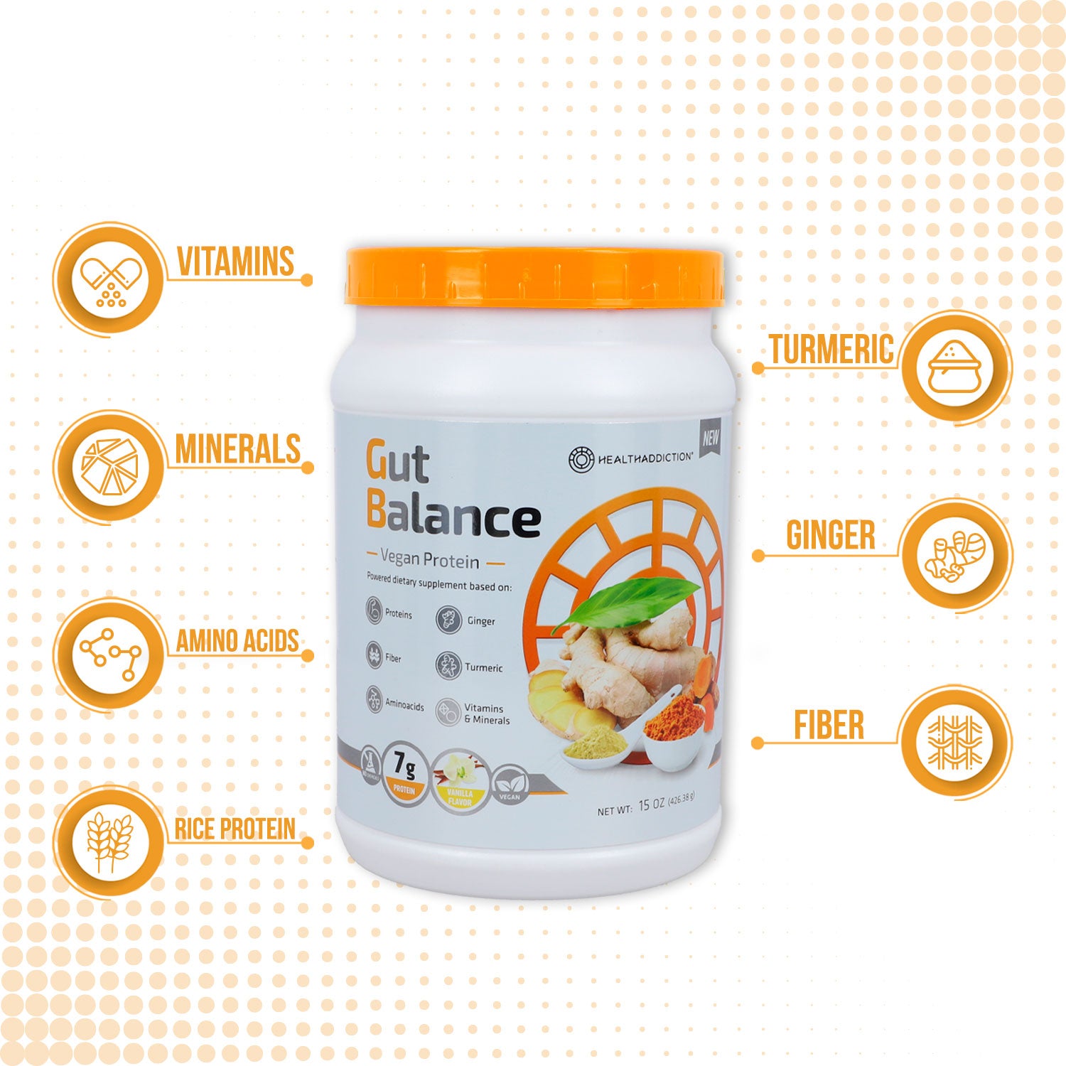 HEALTHADDICTION -Gut balance 15 OZ (426.38g)