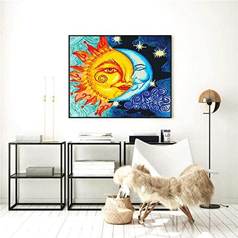 11ct Stamped Cross Stitch Kits Cross Stitch Sets Sun And Moon Pattern Iootsea