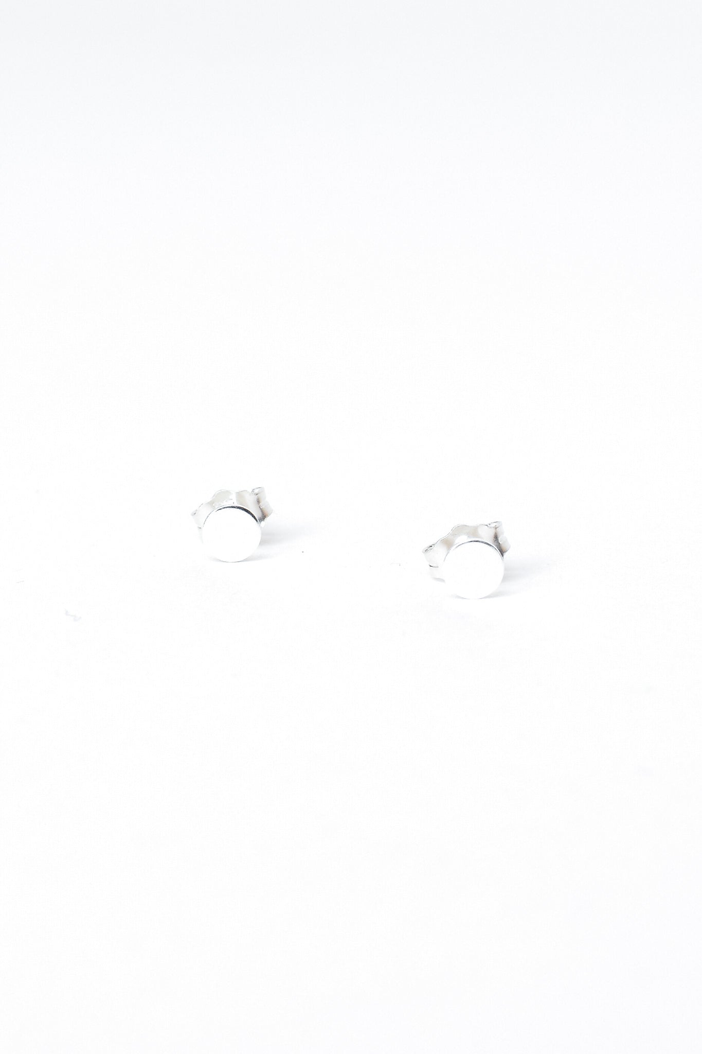 Teeny Tiny Circle Studs - Silver