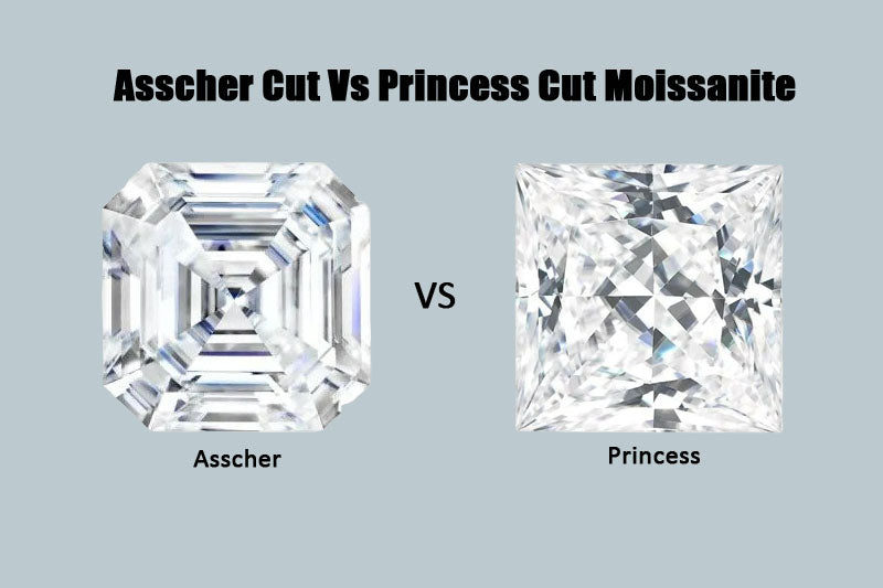 Asscher Cut Vs Princess Cut Moissanite