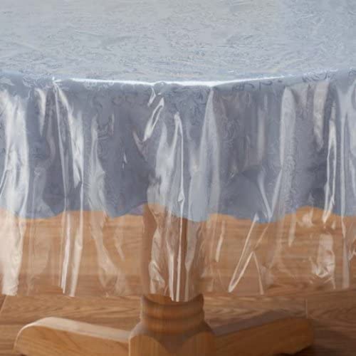 Classic Touch Crystal Clear Tablecloth Cover - Vinyl Table Protector (70