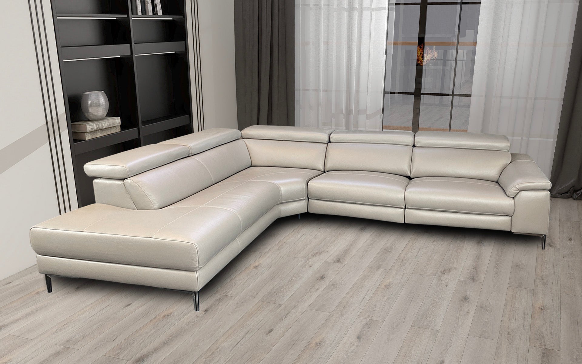 Modern Kanis Power Recliner Sectional