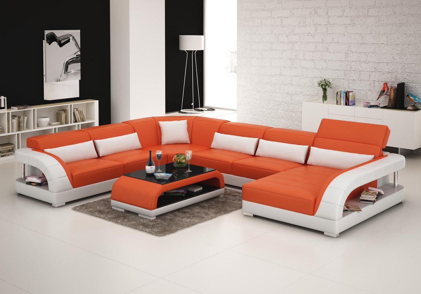 Copenhagen Modern Leather Sectional