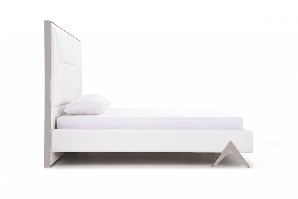 Cath Modern White Bed