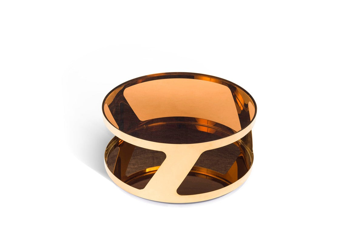 Dasa Modern Round Gold Coffee Table