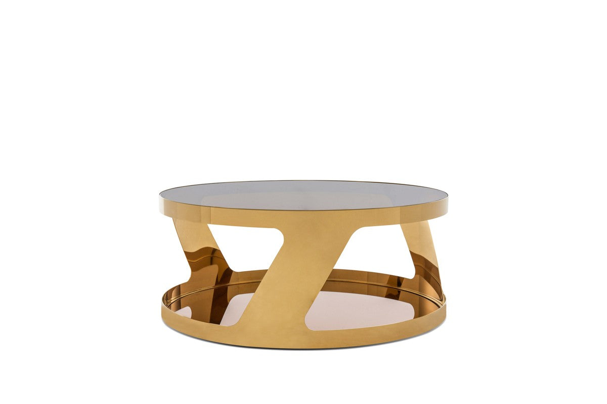 Dasa Modern Round Gold Coffee Table