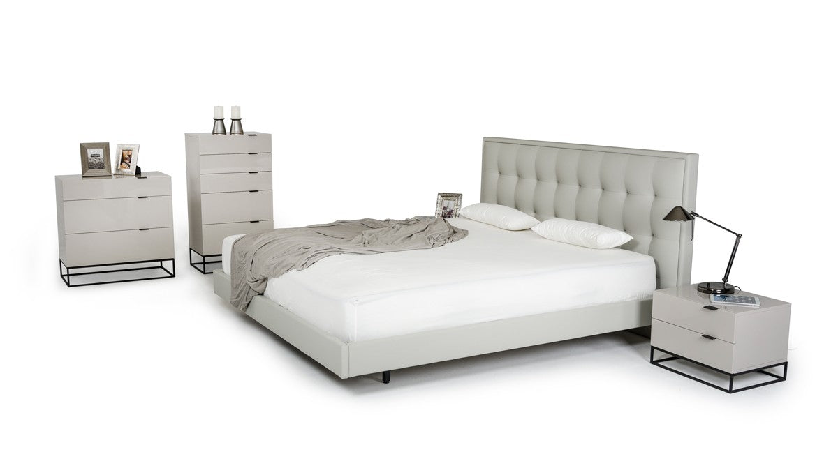 Haqi Modern Grey Bed